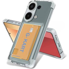 kilifone - Xiaomi Redmi Note 13 Pro 5G - Kılıf Airbag Tasarımlı Şeffaf Kartlıklı G-Kart Kapak - T32836