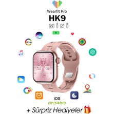 Wearfit Pro Hk9 Mini Akıllı Saat Yuvarlak Model 42MM Amoled Ekran Akıllı Kol Saati