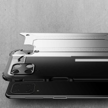 noktaks - Samsung Galaxy M32 - Kılıf Çift Katman Zırh Tank Crash Military Kapak - Mavi