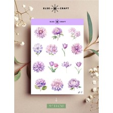 Else Craft Çiçek Sticker - F-7 - Ajanda Planlayıcı Bullet Journal Için Uygundur