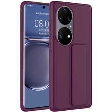 Kilifone - Huawei P50 Pro - Kılıf Mat Koruyucu El Tutacaklı Stand Olabilen Qstand Kapak