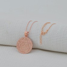 Takıhan Mührü Süleyman Rose Kaplama 925 Ayar Gümüş Kolye