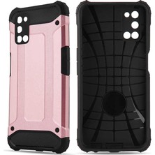 kilifone - Oppo A52 - Kılıf Çift Katman Zırh Tank Crash Military Kapak - Rose Gold - T14461