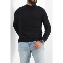 Yarım Balıkçı Kaşkorse Erkek Sweat Siyah - 20362.200.