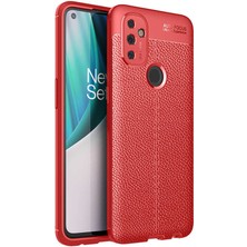 Kilifone - One Plus Nord N100 - Kılıf Deri Görünümlü Auto Focus Karbon Niss Silikon Kapak