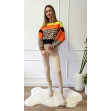 Leopar Desenli Sweatshirt