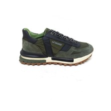 Marcomen Haki Paraşütkumaş Deri Erkek Sneaker Ayakkabı