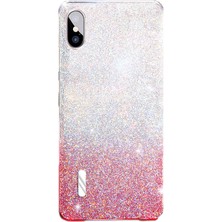 noktaks - Apple iPhone XS 5.8 - Kılıf Sert Simli Koruyucu Nex Kapak - Pembe - T12789