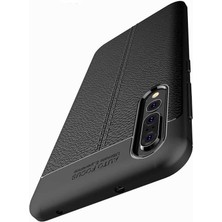 Kilifone - Huawei P20 Pro - Kılıf Deri Görünümlü Auto Focus Karbon Niss Silikon Kapak