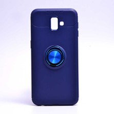 Kilifone - Galaxy J6 Plus - Kılıf Yüzüklü Auto Focus Ravel Karbon Silikon Kapak