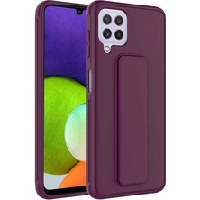 Kilifone - Galaxy M22 - Kılıf Mat Koruyucu El Tutacaklı Stand Olabilen Qstand Kapak