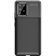 Kilifone - Galaxy A91 (S10 Lite) - Kılıf Auto Focus Negro Karbon Silikon Kapak