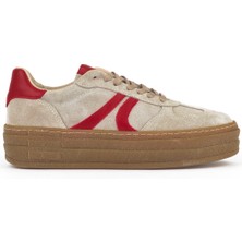 Ziya Kadın  Deri Sneaker 1431000Z6640 Bej