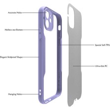 noktaks - Apple iPhone 11 - Kılıf Kenarı Renkli Arkası Şeffaf Parfe Kapak - Kırmızı