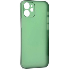 kilifone - Apple iPhone 12 Mini - Kılıf 1.Kalite Mat Ultra İnce PP Kapak - Yeşil - T14748