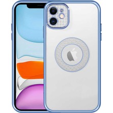 ekılıf - Apple iPhone 11 - Kılıf Kamera Korumalı Logo Gösteren Esta Kapak - Mavi - T23464