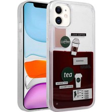 noktaks - Apple iPhone 12 - Kılıf Desenli Sıvılı Drink Silikon Kapak - NO2 - T24164