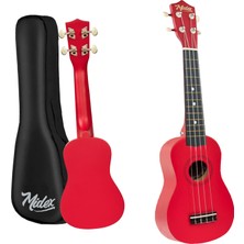 Midex UKX-901RD Kırmızı Soprano Ukulele (Askı Çanta Metod Pena)