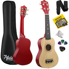 Midex UKX-901NT Naturel Soprano Ukulele (Askı Çanta Metod Pena)