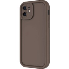 noktaks - Apple iPhone 11 - Kılıf Kamera Korumalı Ananas Kapak - Kahverengi