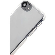 noktaks - Apple iPhone 7 - Kılıf Tırtık Kenarlı Renk Geçişli Sert Punto Kapak - Pembe