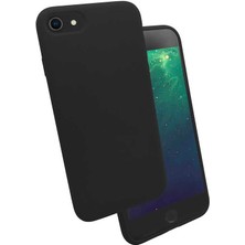 Noktaks - Apple iPhone Se 2020 - Kılıf Soft Prüzsüz Renkli Silk Silikon - Siyah