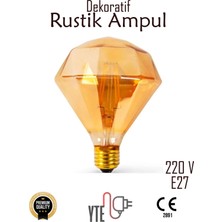 YTE Vintage Filament Rustik E27 220V 2200K Prizmatik Edison Ampul 4W FL95