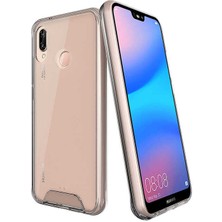 Kilifolsun Huawei P20 Lite Kılıf Şeffaf Sert Koruyucu Gard Silikon