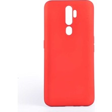 noktaks - Oppo A9 2020 - Kılıf Mat Soft Premier Silikon Kapak - Kırmızı - T13616
