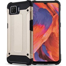 Kilifolsun Oppo A73 Kılıf Çift Katman Zırh Tank Crash Military Kapak Rose Gold