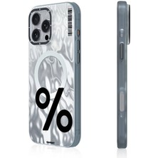 YoungKit iPhone 16 Pro Max Uyumlu Kılıf Magsafe Şarj Özellikli Youngkit Mathematical Serisi Kapak Gümüş