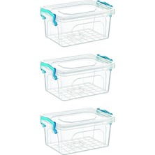 Milyoncu Plastik Saklama Kabı Kilit Kapaklı Saklama ve Koruma Erzak Kabı 10 Lt 3 Adet