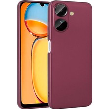 kilifone - Xiaomi Redmi 13C - Kılıf Mat Soft Premier Silikon Kapak - Mürdüm - T30236