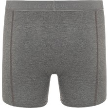 Erkek Gri Tekli Klasik Bambu Boxer - 25100