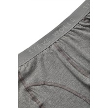Erkek Gri Tekli Klasik Bambu Boxer - 25100