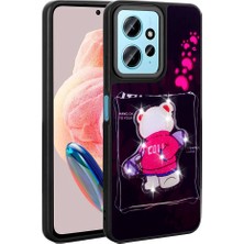 Ekılıf Xiaomi Redmi Note 12 4g Kılıf Parlayan Kabartmalı Ikonik Figürlü Amas Silikon Kapak - Beyaz