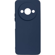 noktaks - Xiaomi Redmi A3 4G 2024 - Kılıf Mat Soft Esnek Biye Silikon - Lacivert - T32030