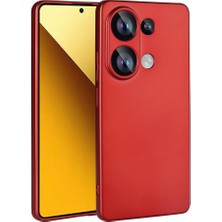 noktaks - Xiaomi Poco M6 Pro 4G - Kılıf Mat Soft Premier Silikon Kapak - Kırmızı - T31868