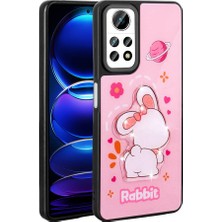 Ekılıf Xiaomi Redmi Note 12 Pro 4g Kılıf Parlayan Kabartmalı Ikonik Figürlü Amas Silikon Kapak - Pembe