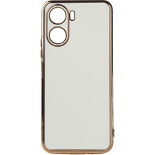 ekılıf - Vivo Y16 - Kılıf Parlak Renkli Bark Silikon Kapak - Beyaz - T26199