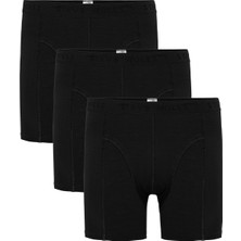 Erkek Siyah 3’lü Klasik Bambu Boxer - 25101