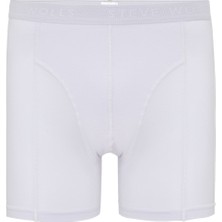 Erkek Beyaz Tekli Klasik Bambu Boxer - 25100