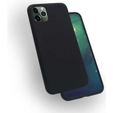 Kilifolsun Apple iPhone 11 Pro Kılıf Soft Prüzsüz Renkli Silk Silikon Siyah