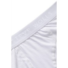 Erkek Beyaz Tekli Klasik Bambu Boxer - 25100