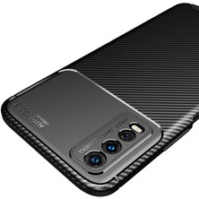 Noktaks Vivo Y20 - Kılıf Auto Focus Karbon Negro Silikon Kapak - Lacivert