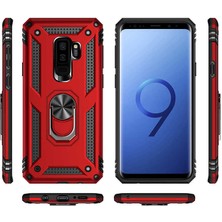 Kilifone - Galaxy S9 Plus - Kılıf Yüzüklü Çift Katman Zırh Tank Vega Kapak