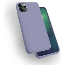 Kilifolsun Apple iPhone 11 Pro Kılıf Soft Prüzsüz Renkli Silk Silikon Lila