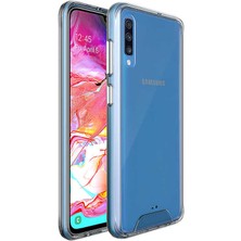 Kilifolsun Samsung Galaxy A70 Kılıf Şeffaf Sert Koruyucu Gard Silikon