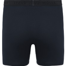 Steve Wolls Erkek Lacivert 3’lü Uzun Paça Bambu Boxer - 25201