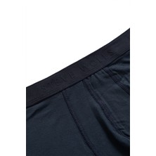 Steve Wolls Erkek Lacivert 3’lü Uzun Paça Bambu Boxer - 25201